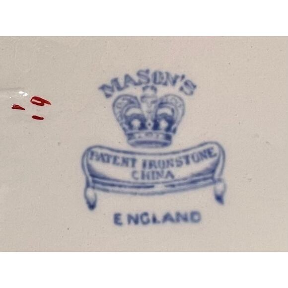 Vintage Mason's Patent English Ironstone Tray, Floral, Flying Bird Pattern - Picture 5 of 9